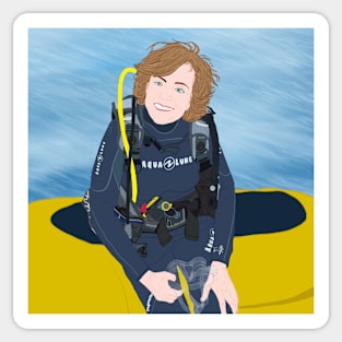 Woman scuba diver Sticker